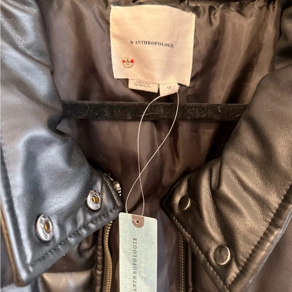Anthropologie Black Leather Jacket - Picture 2 of 5